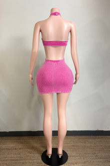 Mineral Wash Stud Gradient Open Back Mini Dress view 11
