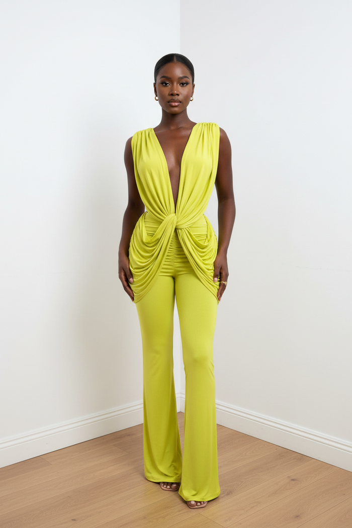 Sunset Luxe Draped Cutout Jumpsuit