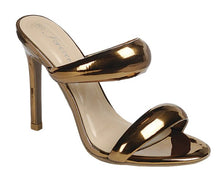 Midnight Luxe Patent Double-Strap Mule Heels view 2