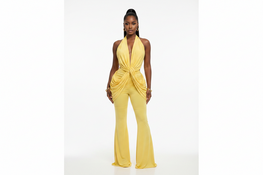 Sunset Luxe Draped Cutout Jumpsuit