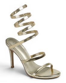 Golden Luxe Spiral Wrap Stiletto Heels view 1