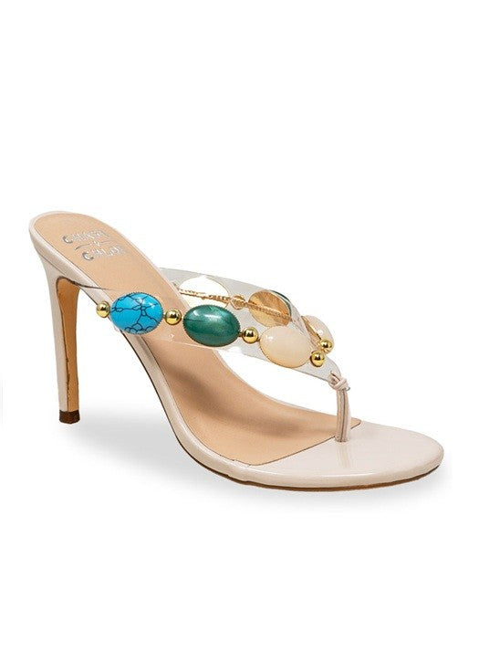 Luxe Riviera Gem Heeled Sandals