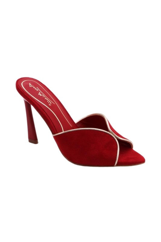 Midnight Luxe Sculpted Mule Heels