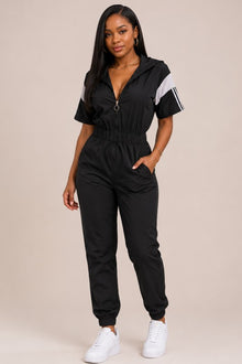 Sport Luxe Zip Front Utility Jumpsuit view 6